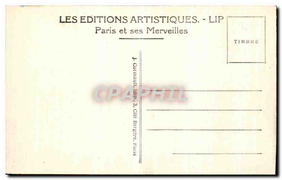 CPA Paris La Statue et La Place d La Republique  — Verso