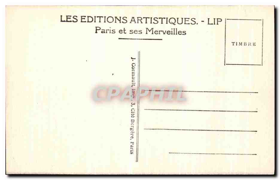Paris — Die Avenue des Champs-Élysées und die Pferde von Marly — LIP — Rückseite