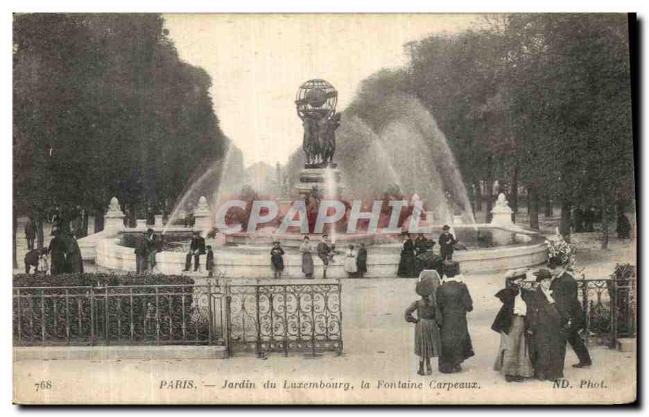 CPA Paris Jardin Du Luxembourg La Fontaine Carpeaux 