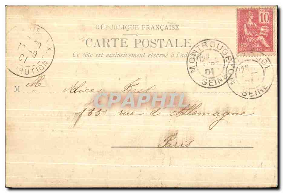 CPA Paris Mairie du 1er Arrondissement et St Germain l Auxerrois — Rückseite