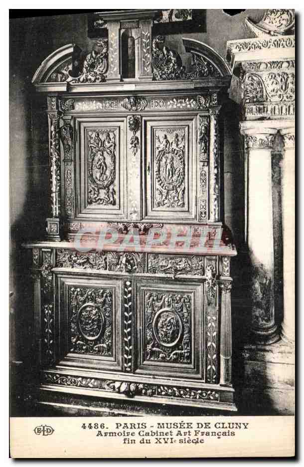 CPA Paris Musee de Cluny Armoire Cabinet Art Francais