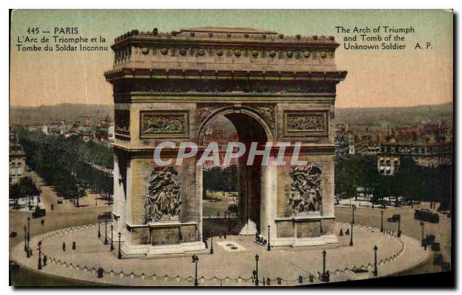 CPA Paris Arc de Triomphe de L Etoile et la Tombe du Soldat Inconnu