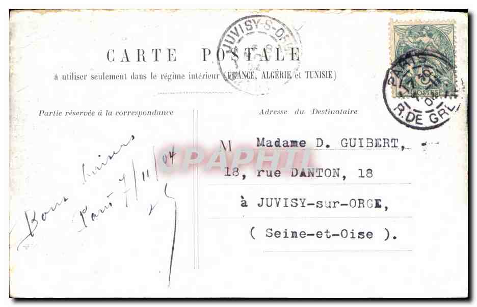 CPA Paris Arc de Triomphe de L Etoile  — Rückseite