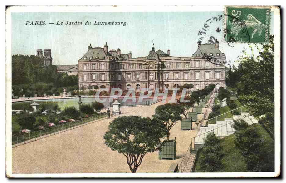 CPA Paris Le Palais et le Jardin Luxembourg
