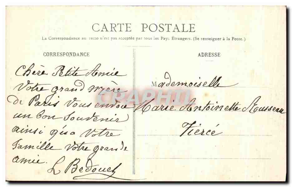 CPA Paris Jardin du Luxembourg Enfants — Rückseite