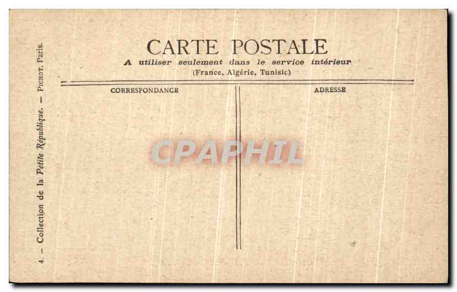 CPA Paris Palais du Luxembourg — Verso