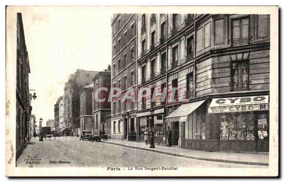 CPA Paris La Rue Sergent Bauchat