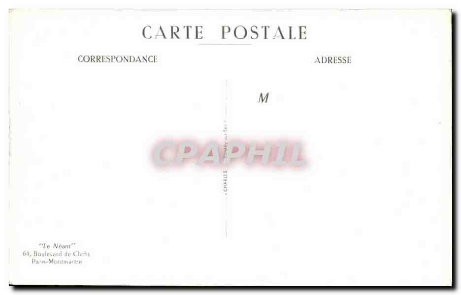 CPA Paris Cabaret Du Neant Montmartre Caveau des Trepasses — Rückseite