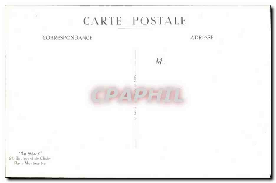 CPA Paris Cabaret Du Neant Montmartre — Rückseite