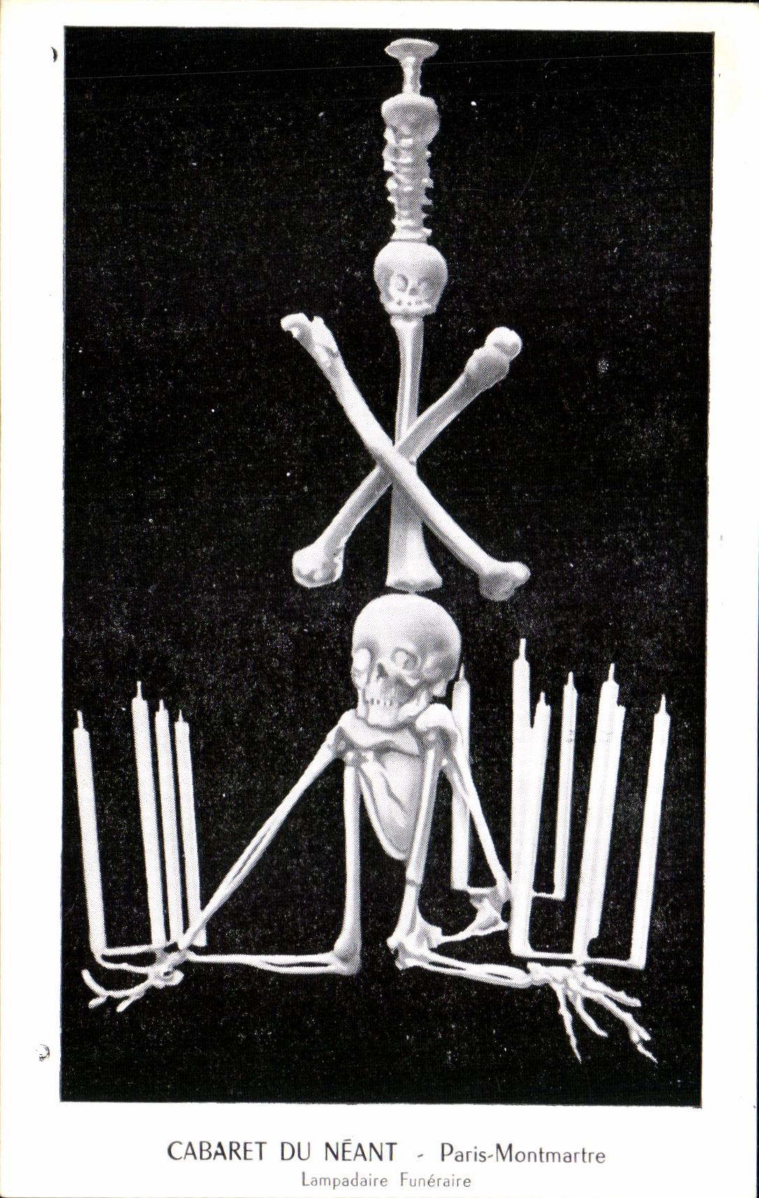 CPA Paris Cabaret Du Neant Montmartre Lampadaire funeraire