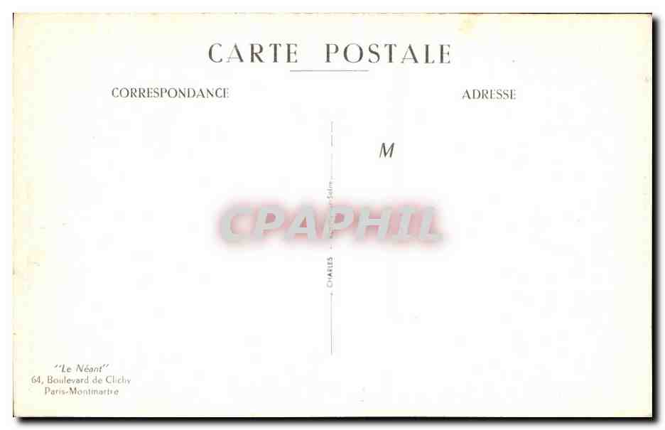 CPA Paris Cabaret Du Neant Montmartre Lampadaire funeraire — Rückseite