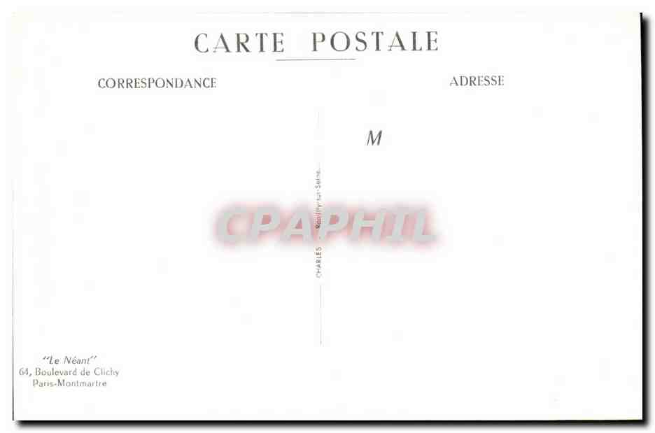 CPA Paris Cabaret Du Neant Montmartre — Rückseite