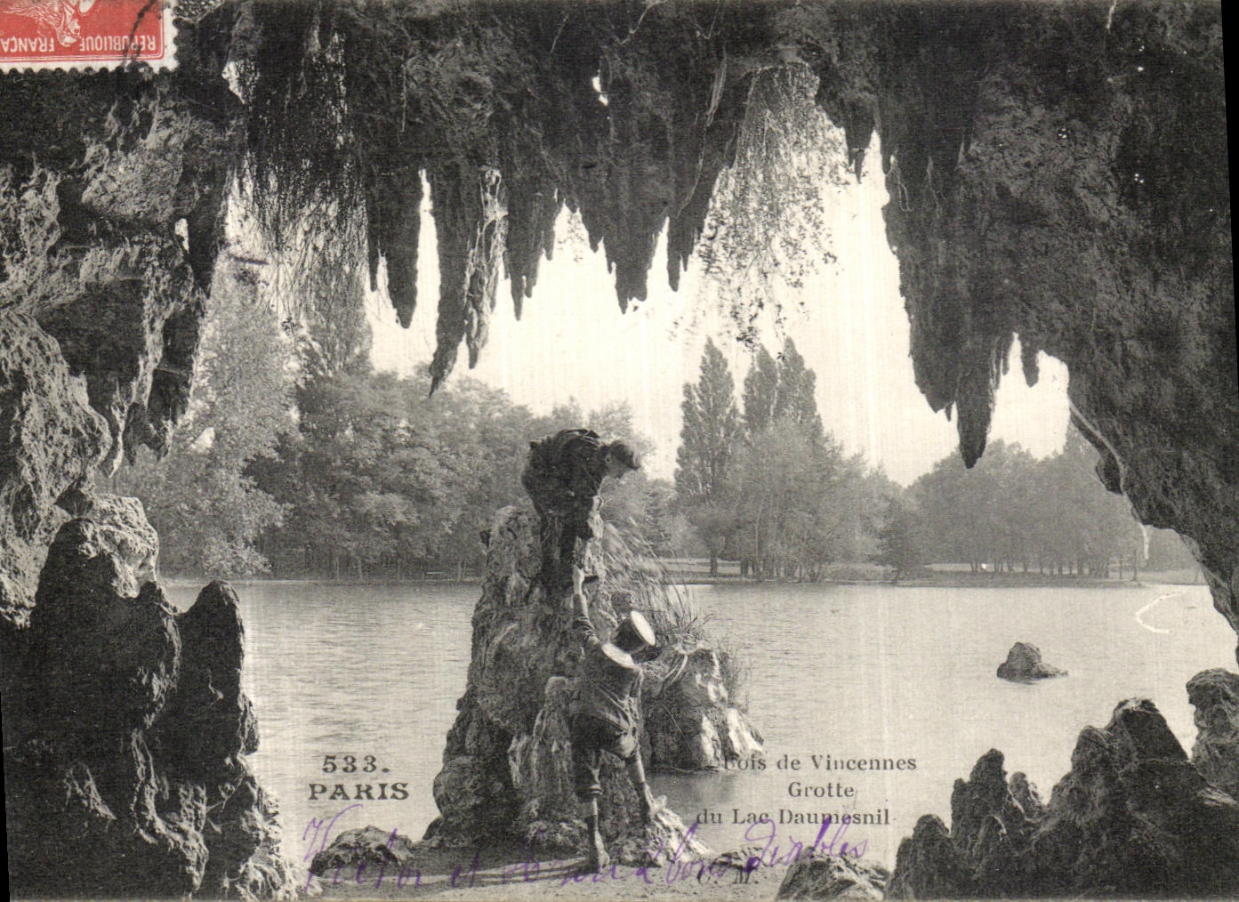 CPA Paris Grotte Du Lac Daumesnil Bois de Vincennes