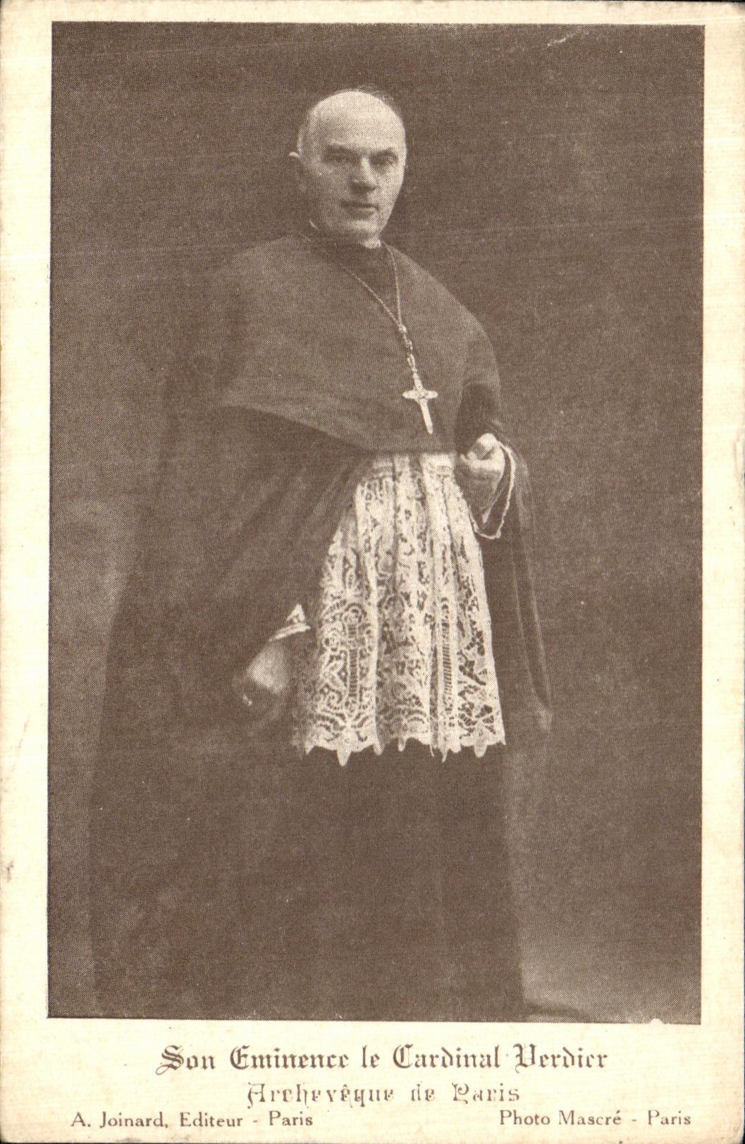 CPA Paris Son Eminence le Cardinal Verdier Archeveque de Paris
