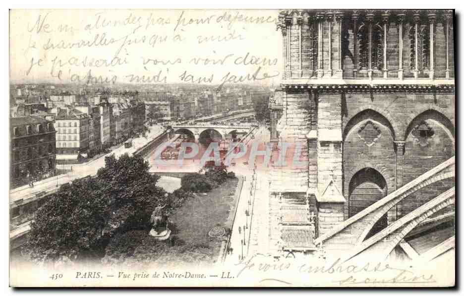 CPA Paris Vue Prise de Notre Dame