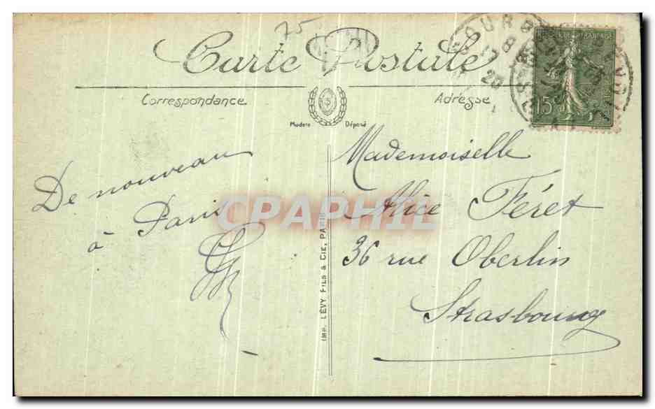 CPA Paris Le Sacre Coeur Montmartre — Rückseite