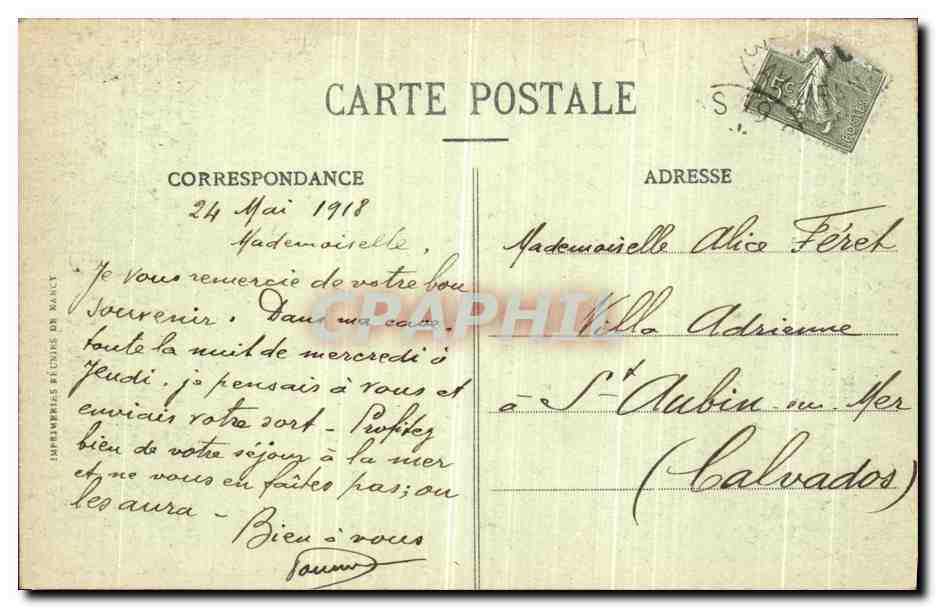 CPA Paris Buttes Chaumont La Grotte — Rückseite