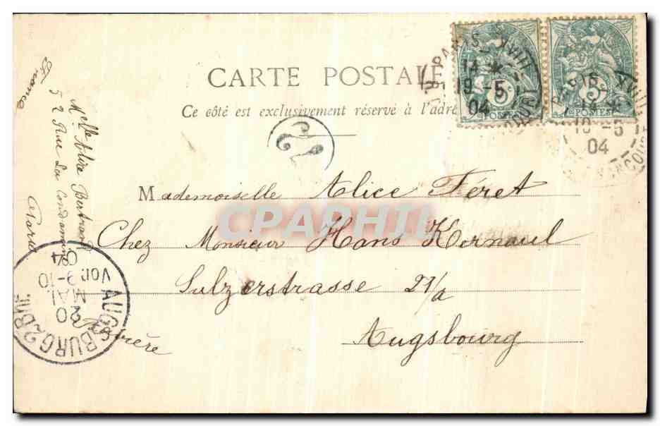 CPA Paris Cascade du Bois de Boulogne — Verso