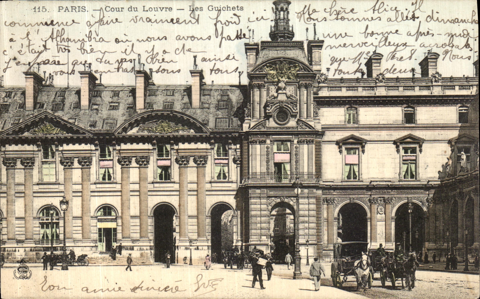 CPA Paris Cour du Louvre les Guichets