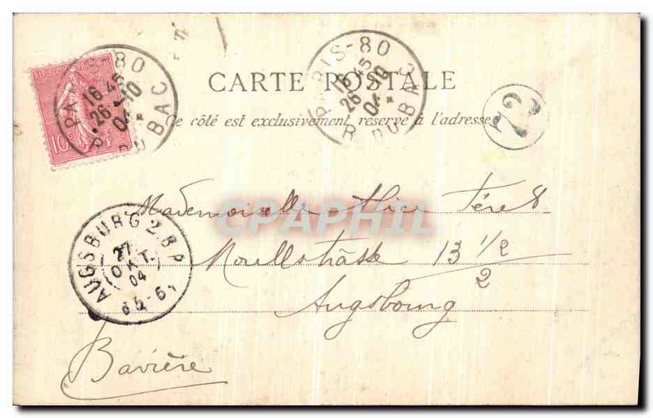 CPA Paris Cour du Louvre les Guichets — Rückseite