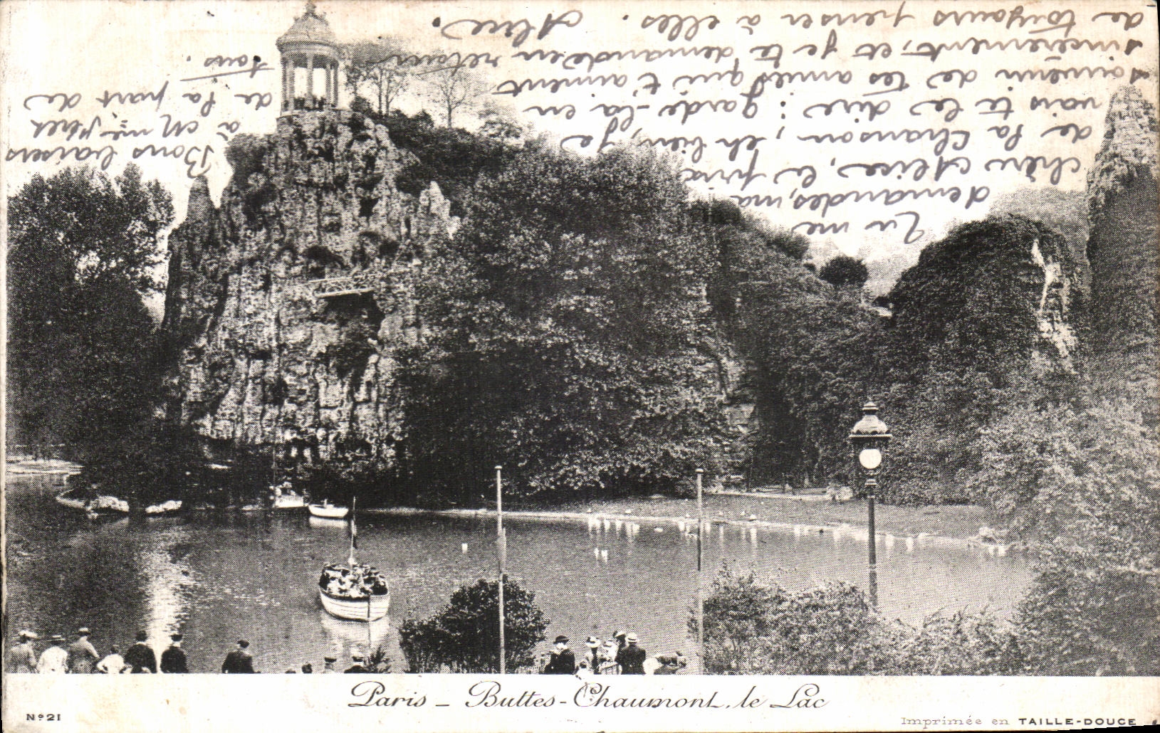 CPA Paris Buttes Chaumont Le lac