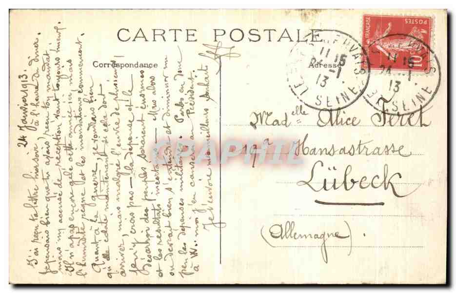 CPA Paris Hotel des Invalides Char funebre Napoleon 1er Sainte Helene  — Rückseite