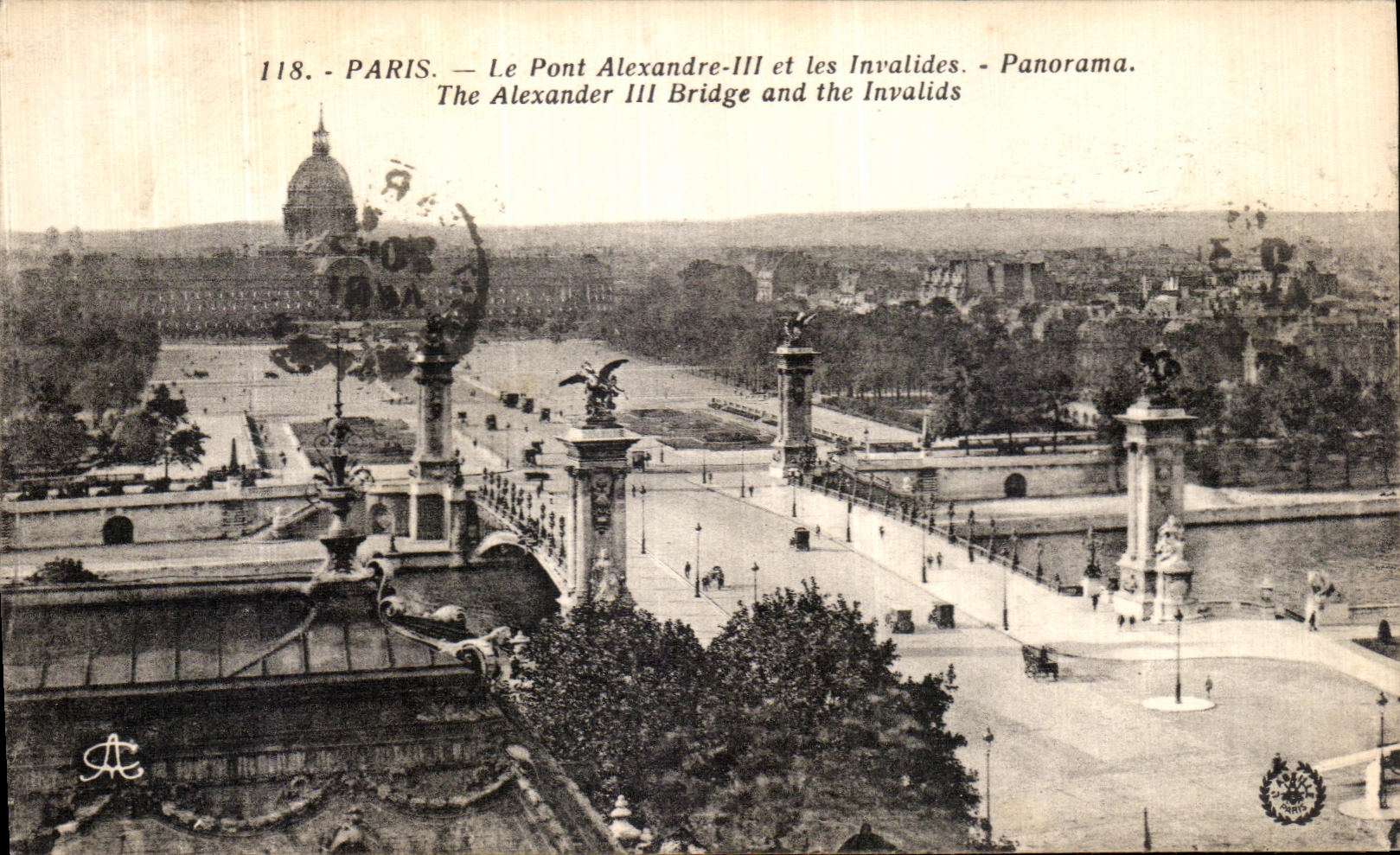 CPA Paris Le Pont Alexandre III et les Invalides Panorama