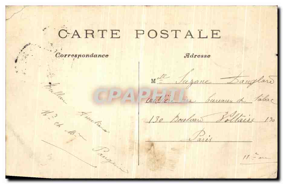 CPA Paris Le Pont du Metropolitain Metro Passy — Rückseite