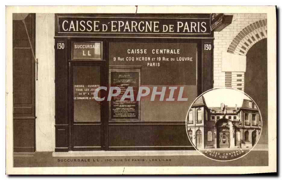 CPA Paris Caisse Epargne De Paris