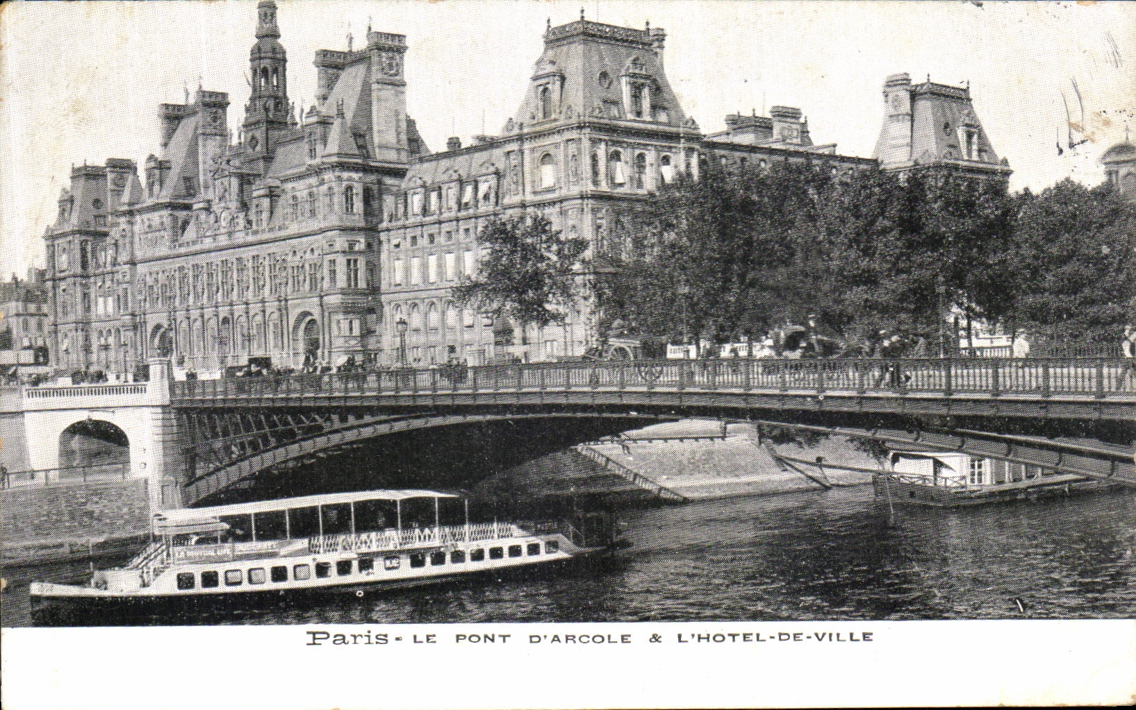 CPA Paris Le Pont D Arcole L Hotel De Ville