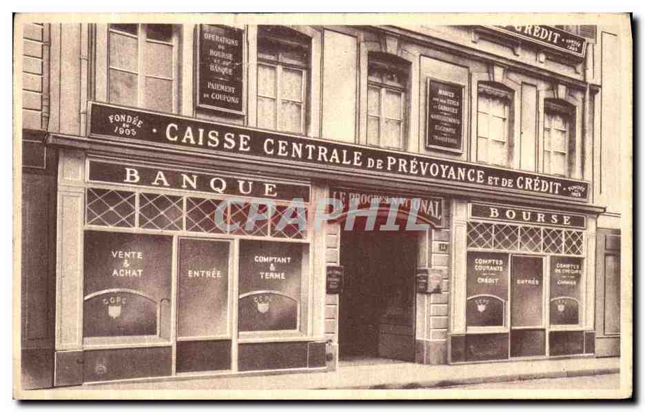 CPA Paris Caisse Centrale De Prevoyance Et De Credit