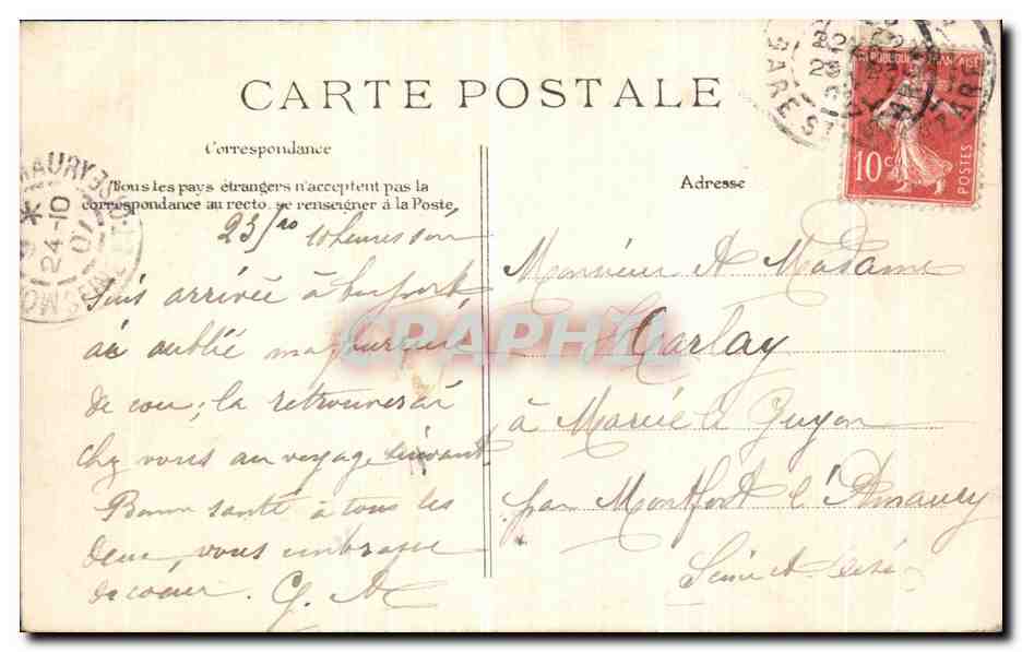 CPA Paris Pensee Fleurs  — Verso