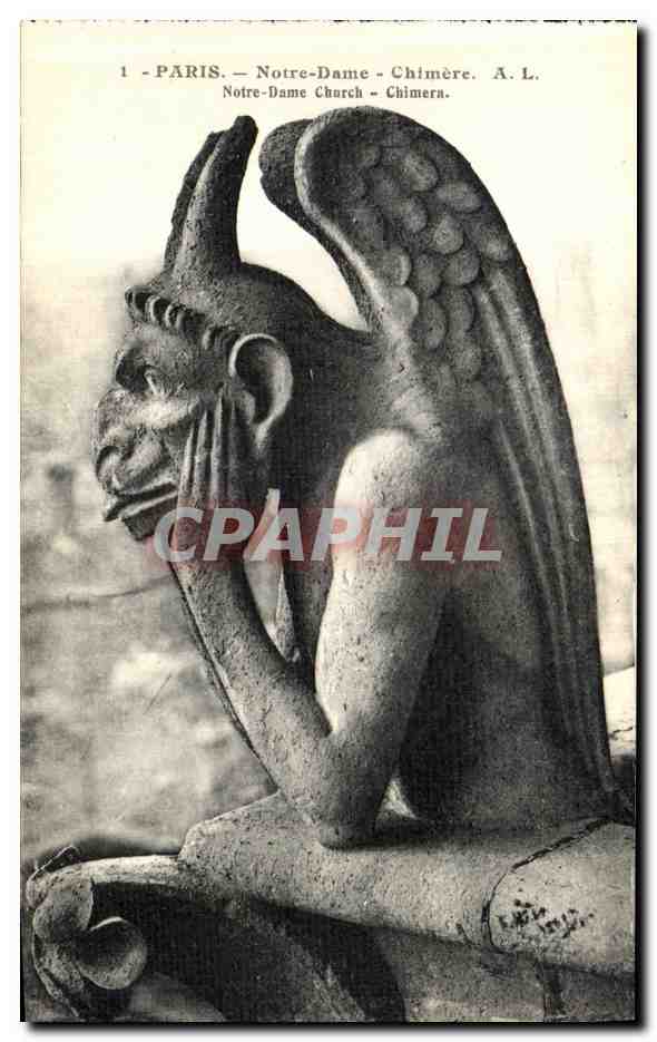 CPA Paris Notre Dame Chimere Daible