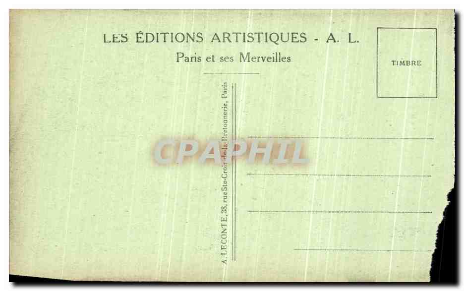 CPA Paris Notre Dame Chimere Elephant — Verso