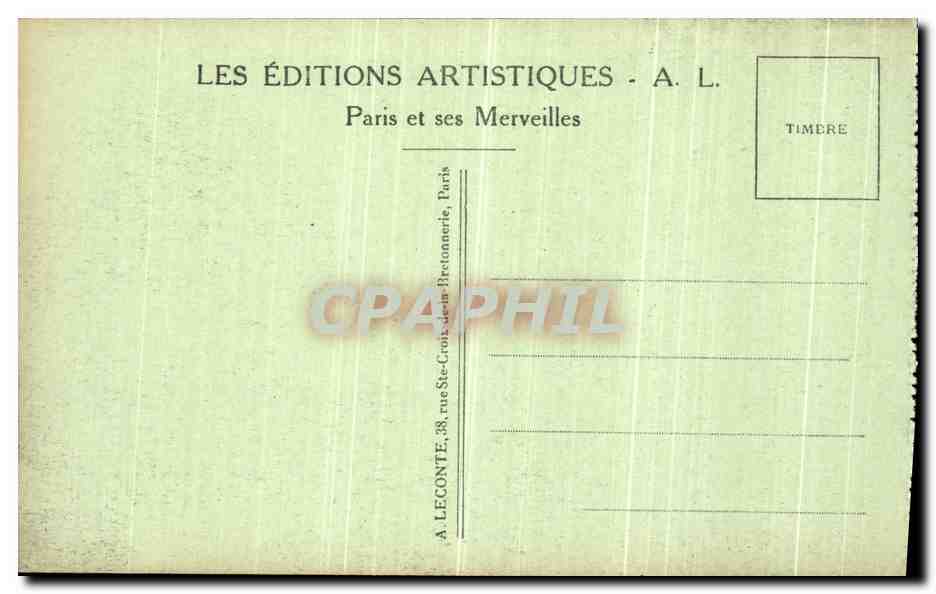 CPA Paris Notre Dame Chimere  — Verso