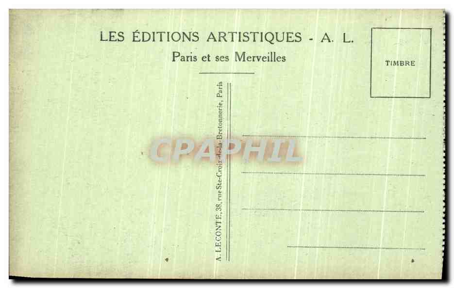 CPA Paris Notre Dame Chimere  — Verso