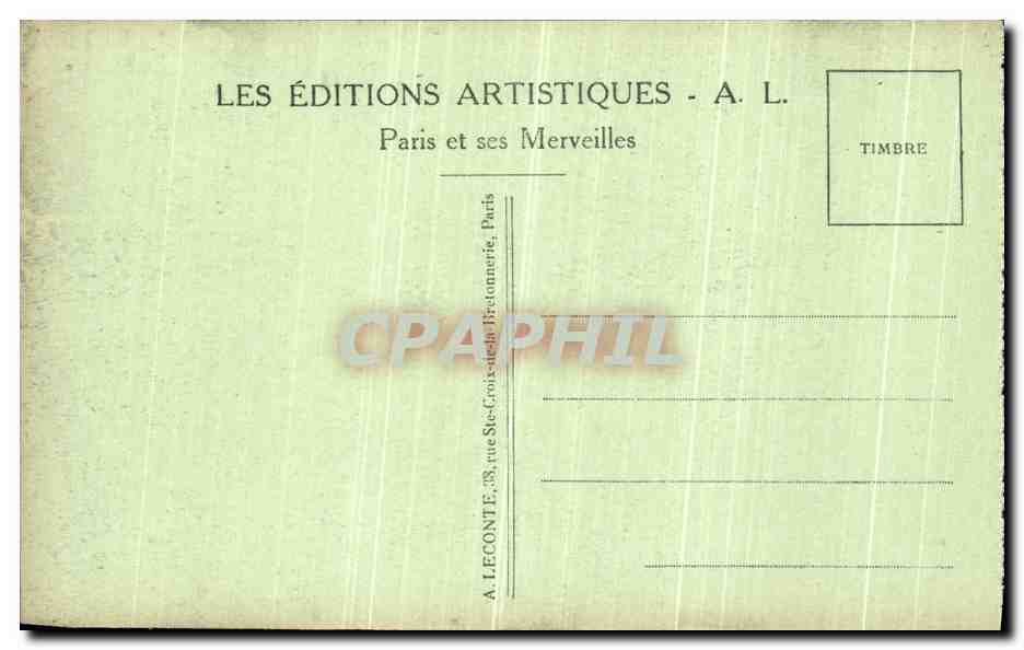 CPA Paris Notre Dame Chimere — Verso