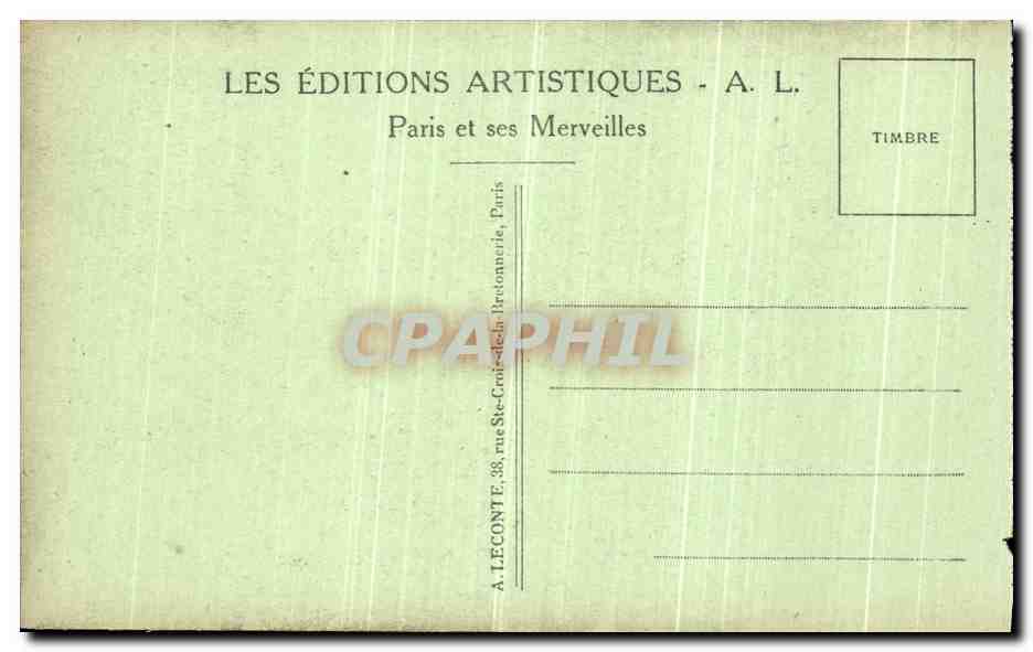 CPA Paris Notre Dame Chimere  — Verso