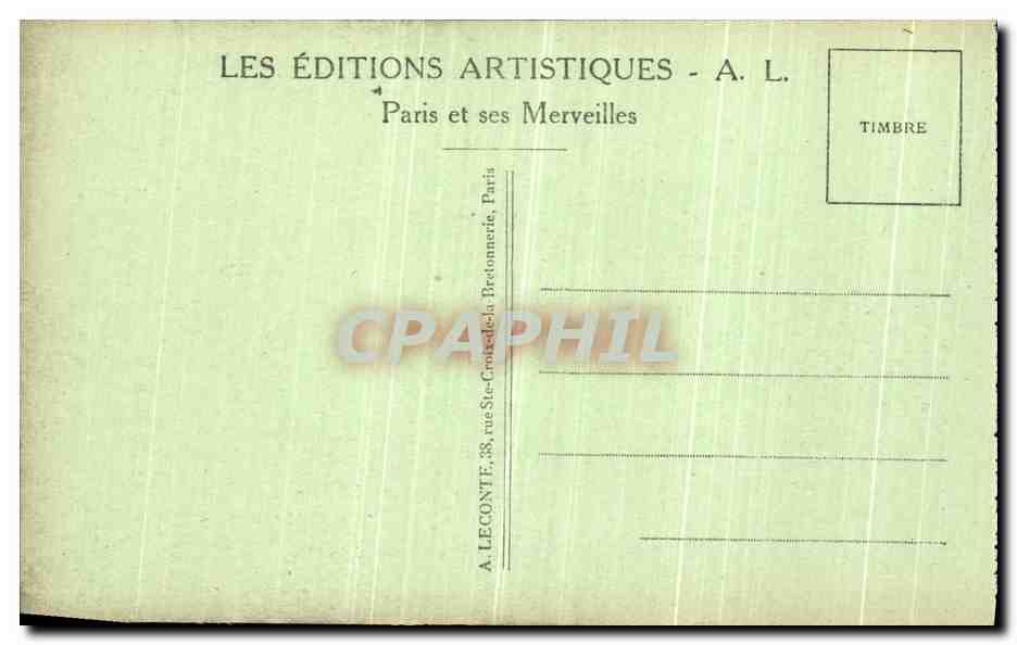 CPA Paris Notre Dame Chimere — Verso