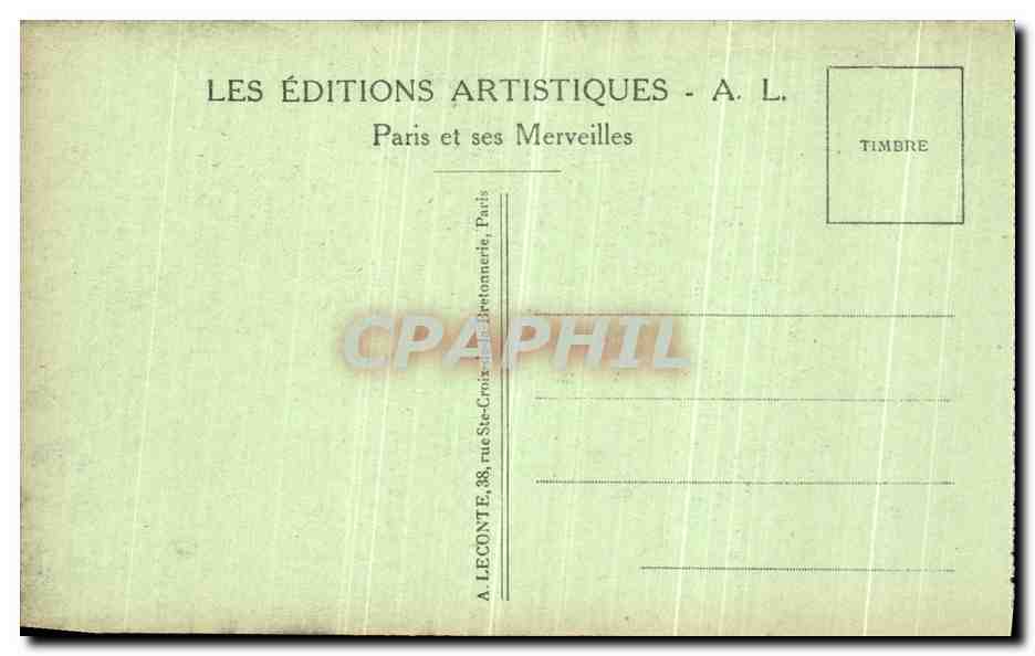 CPA Paris Notre Dame Chimere  — Verso