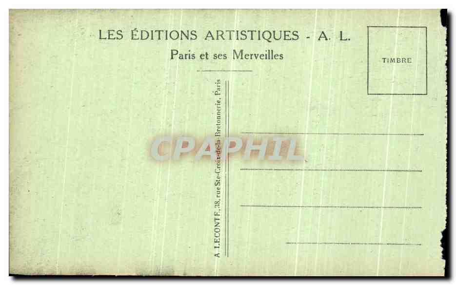 CPA Paris Notre Dame Chimere Notre Dame Chimere — Rückseite