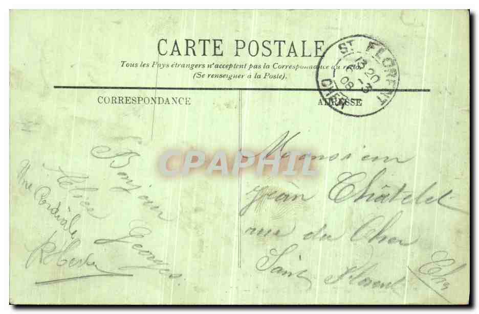 CPA Paris L Arc de Triomphe du Carrousel  — Rückseite
