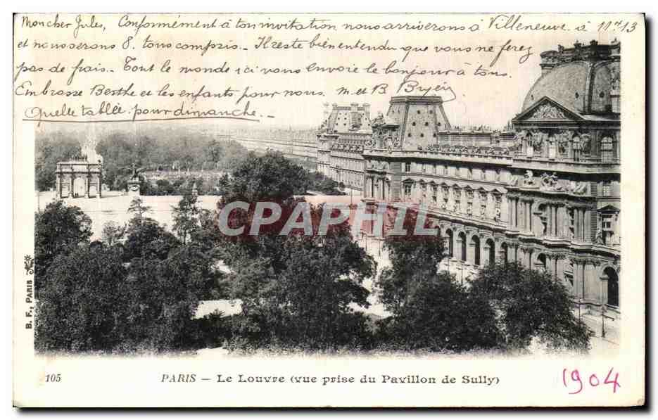CPA Paris Le Louvre Vue prise du pavillon de Sully 