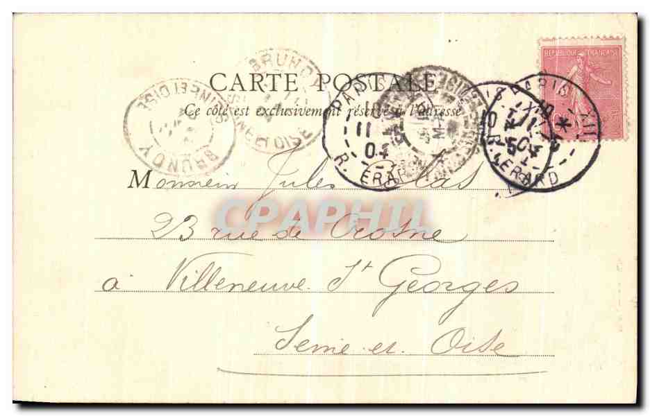 CPA Paris Bassin des Tuileries  — Rückseite