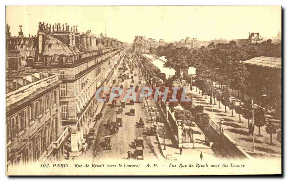 CPA Paris Rue de Rivoli Louvre
