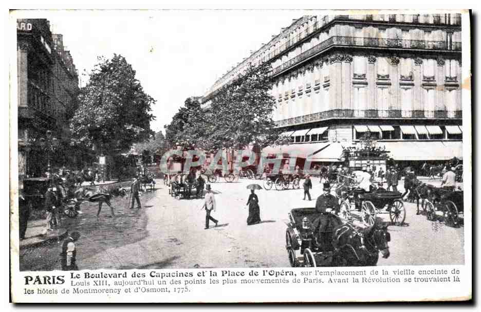 CPA Paris Le Boulevard des Capucines et La Place de L Opera