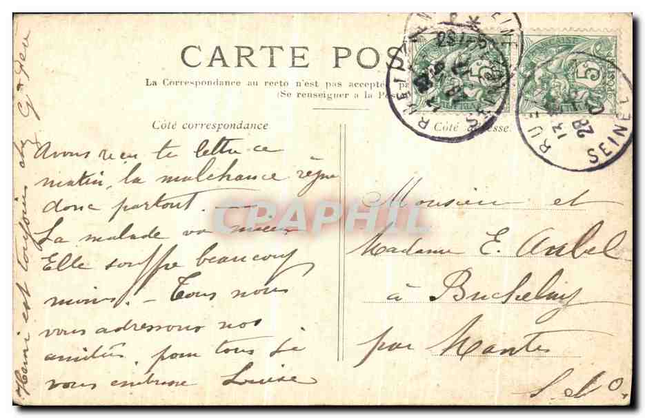 CPA Paris Le Boulevard des Capucines et La Place de L Opera — Rückseite