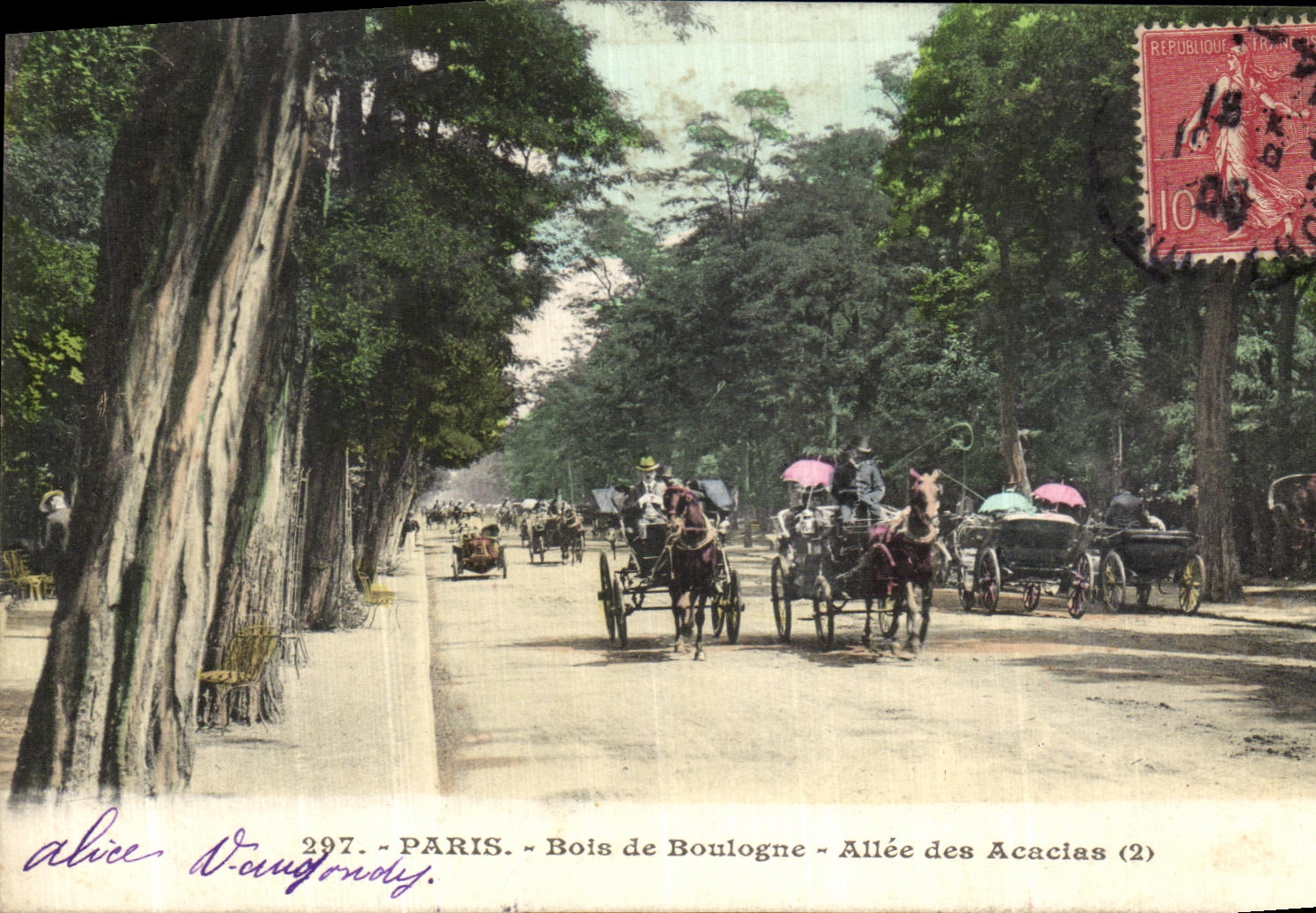 CPA Paris Bois de Boulogne Allee des Acaclas