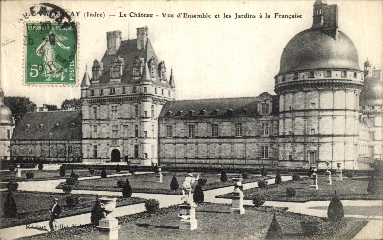 Valencay (Indre) — Le Château - Vue d'Ensemble et les Jardins à la Française — Édition Chillet Néderland