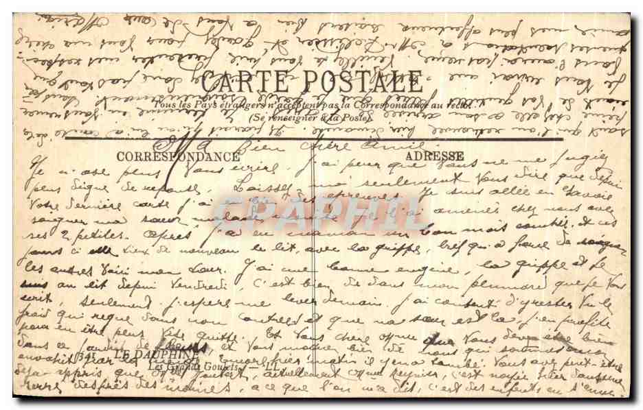 Le Pont du Diable — Vue du Rocher de Sorevein — Éditeur : Le Daphin — Verso
